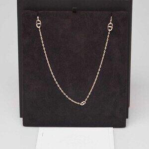 Hermes 18k Pink Gold Farandole 80cm Necklace
